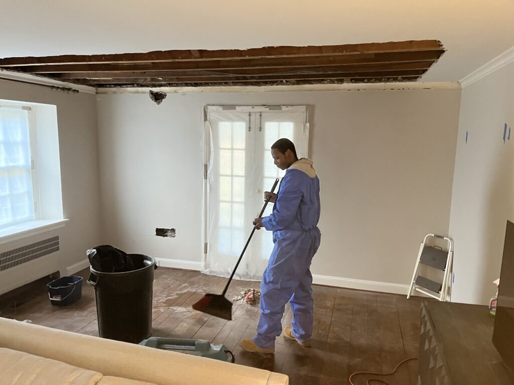 Water Damage Restoration Equipment Drying Out A Room