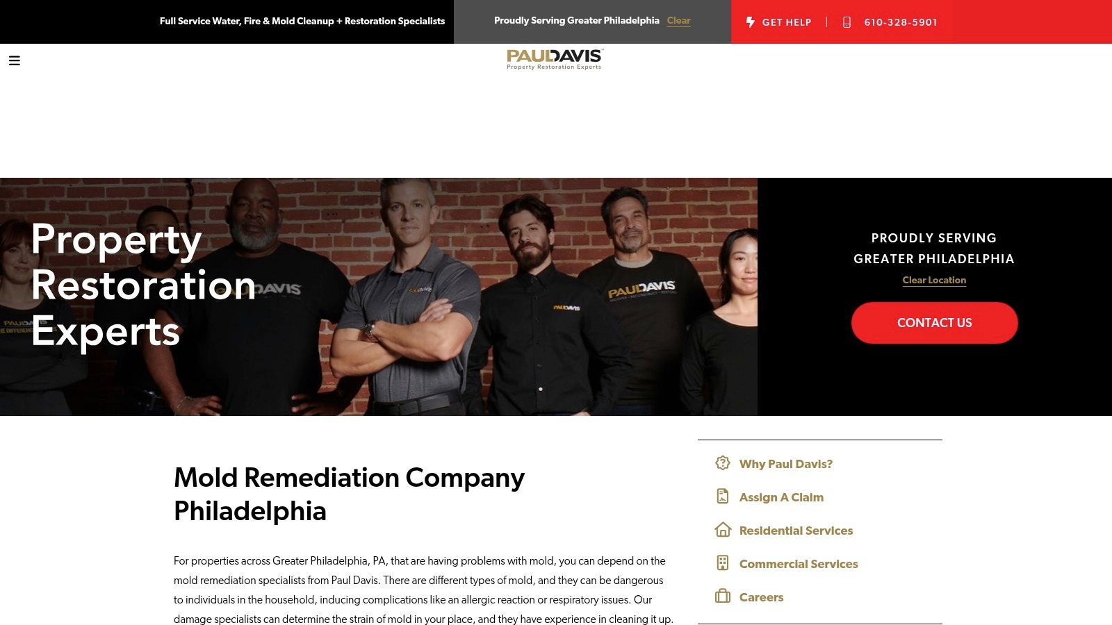 Paul Davis Restoration Of Greater Philadelphia Suburbs Team Working In A Home.